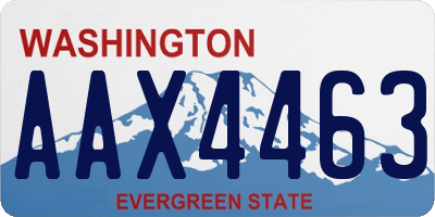 WA license plate AAX4463