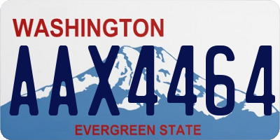 WA license plate AAX4464