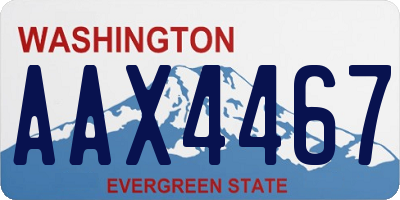 WA license plate AAX4467