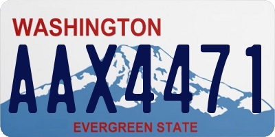 WA license plate AAX4471