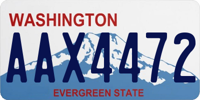 WA license plate AAX4472