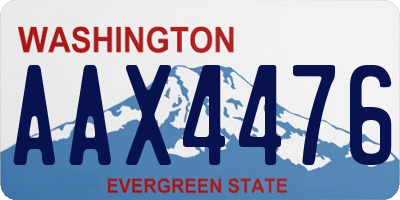 WA license plate AAX4476