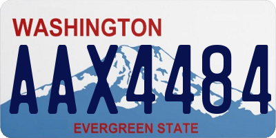 WA license plate AAX4484
