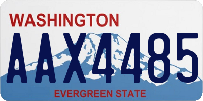 WA license plate AAX4485