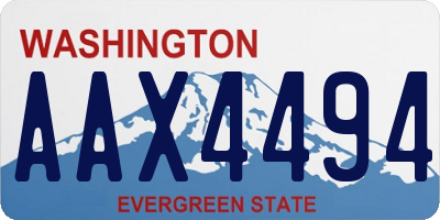 WA license plate AAX4494