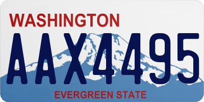 WA license plate AAX4495