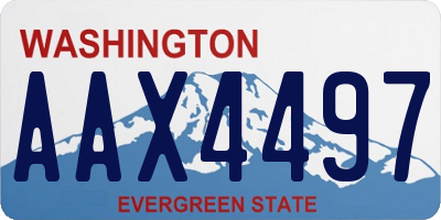 WA license plate AAX4497