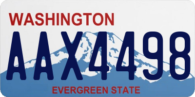 WA license plate AAX4498