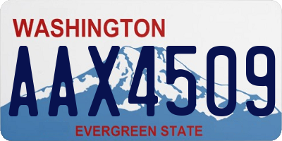 WA license plate AAX4509