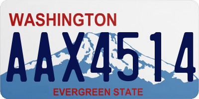 WA license plate AAX4514