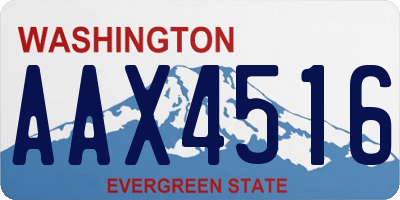 WA license plate AAX4516