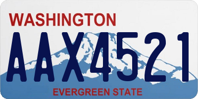 WA license plate AAX4521