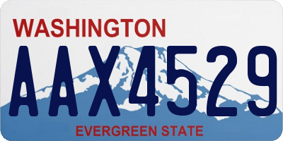 WA license plate AAX4529