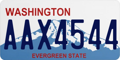 WA license plate AAX4544