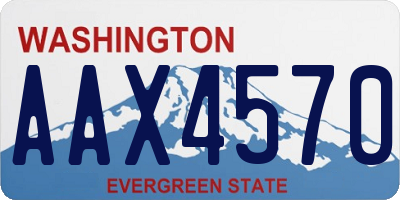 WA license plate AAX4570