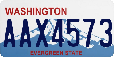 WA license plate AAX4573