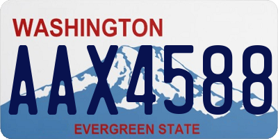 WA license plate AAX4588