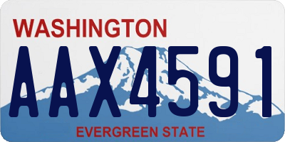 WA license plate AAX4591