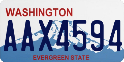 WA license plate AAX4594