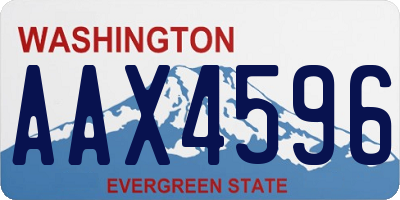 WA license plate AAX4596