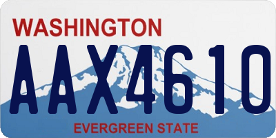 WA license plate AAX4610