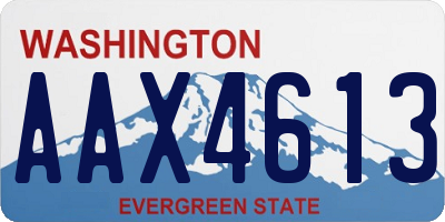 WA license plate AAX4613