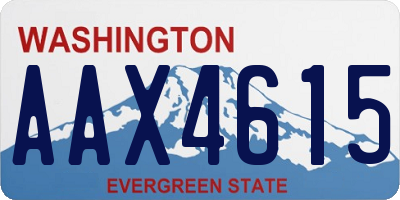 WA license plate AAX4615