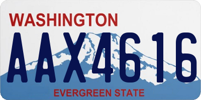 WA license plate AAX4616
