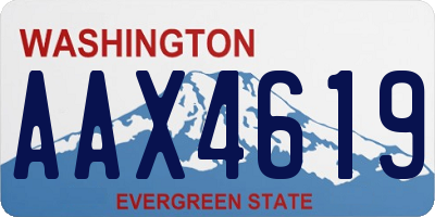 WA license plate AAX4619