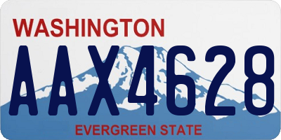 WA license plate AAX4628