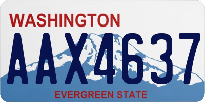 WA license plate AAX4637