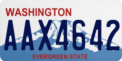WA license plate AAX4642