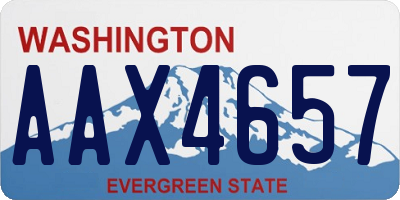 WA license plate AAX4657