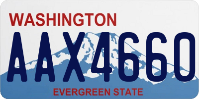 WA license plate AAX4660