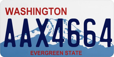 WA license plate AAX4664