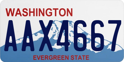WA license plate AAX4667