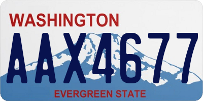 WA license plate AAX4677