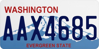 WA license plate AAX4685
