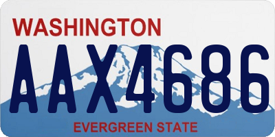 WA license plate AAX4686
