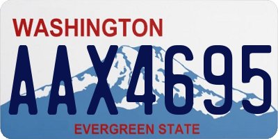 WA license plate AAX4695
