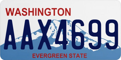 WA license plate AAX4699