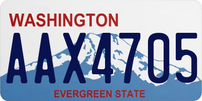 WA license plate AAX4705