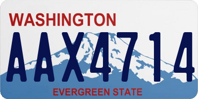 WA license plate AAX4714