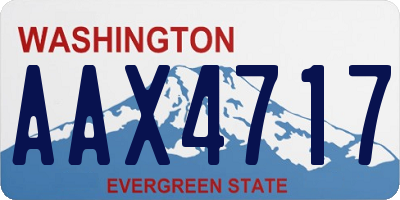 WA license plate AAX4717