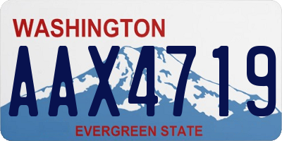 WA license plate AAX4719
