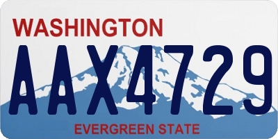 WA license plate AAX4729