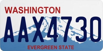 WA license plate AAX4730