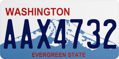 WA license plate AAX4732