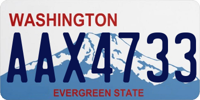 WA license plate AAX4733