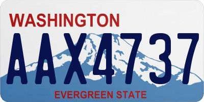 WA license plate AAX4737